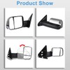 ECCPP Towing Mirrors for 2002-2008 Dodge Ram 1500 4.7L 5.7L