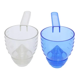 Convenient Clear Measuring Cup, Long Handle Scoop for Measuring Coffee, Smart Funnel Design Prevent Spill, Efficient Portion Control for Supplement, Protein, Spices, Other Dry Good