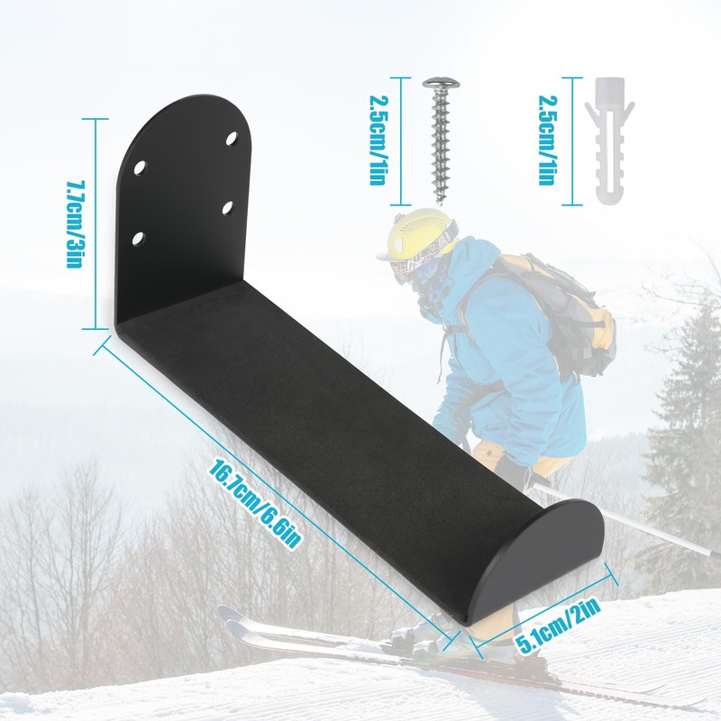 Snowboard Wall Mount,Snowboard Rack Display Ski Rack Wall Mount Solid