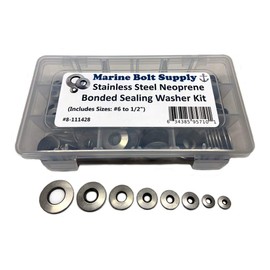 Stainless Steel Neoprene Bonded Sealing Washer Assortment Kit - Marine Bolt Supply 8-111428