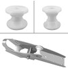 JT-HLM 2Pcs Water White Bow Anchor Roller Replacement Wheels Bow