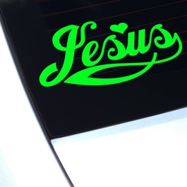 Jesus Sticker, Typography Darwin Fish Christian Faith, Vinyl Decal Sticker Car, Van Window Bumper Sticker, Caravan Sticker, JDM Sticker, 200mm
