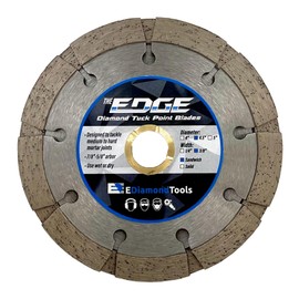 4.5" Diamond Sandwich Style-Tuck Point Blade for Mortar Joint Removal, Triple Sandwich 3/8" Segment Width, 7/8"-5/8" Arbor