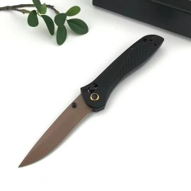 BM710, aviation aluminum handle+9cr18Mov,outdoor tactical folding knives,survival tools,fishing,collection, EDC, American stock.color: Black handle, Black knife, blade length: 3.74in, blade width: 1.1in, type: Pocket Knife