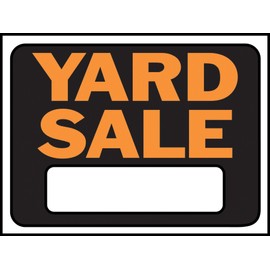Hy-Ko Products 3033 Yard Sale Plastic Sign 8.5" x 12" Orange/Black, 1 Piece