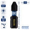 51 x Rennie Tools 25mm Long PZ2 Impact Screwdriver Driver