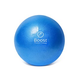BOOSTFIT Small Exercise Ball with Pump, 9 Inch Mini Pilates Ball with Exercise Guide, Small Workout Ball for Stability, Fitness, Barre, Yoga, Core Training & Physical Therapy, Blue