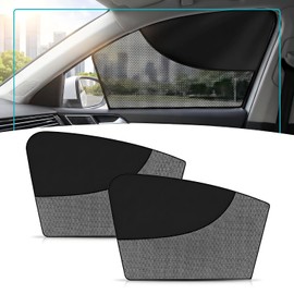 2 unidades de parasoles para ventanas de coche, cubierta magnética que bloquea el calor y el sol para el conductor y el pasajero delantero, parasoles de malla transpirable de doble capa