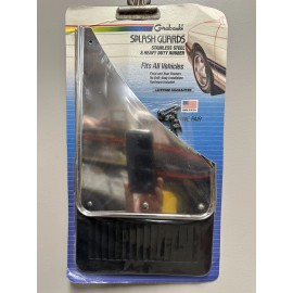 Custom Accessories Inc. RARE Vintage PAIR Stainless Steel / Flap Splash Guards Mud Flaps 1970s NEW