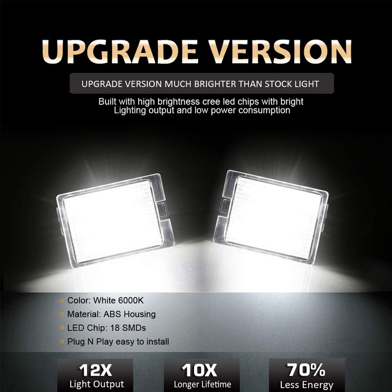 D-Lumina LED License Plate Lights Assembly Compatible with 2014-2020 Dodge