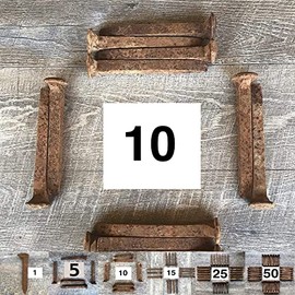 THE OTHER TIDE Genuine Vintage Carbon Steel Railroad Spikes - with Rusting, Patina & Pitting (10)