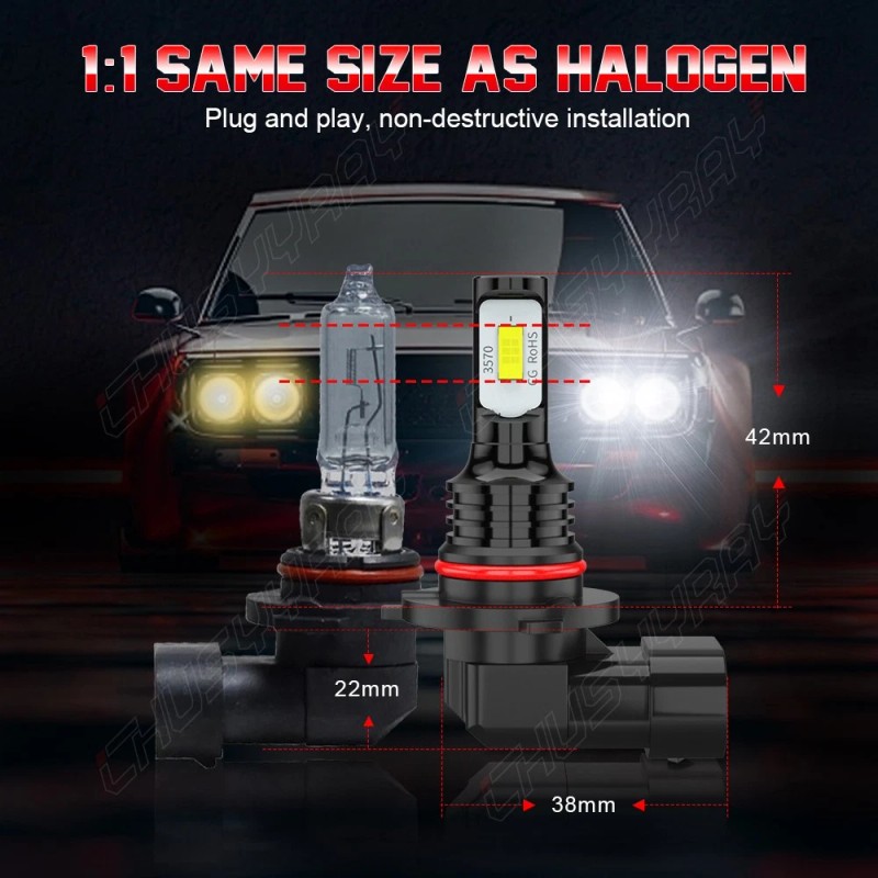 CHUSYYRAY For 2004-2014 Ford F150 10000K LED Headlight Hi/Lo+Fog Light