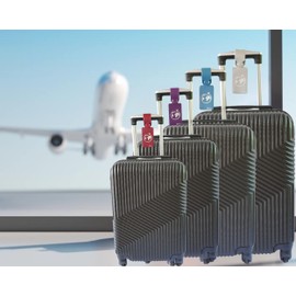 Ugozen 4 Luggage Tags for Travel Suitcase Very Practical Accessories High Quality Color (Multiple)