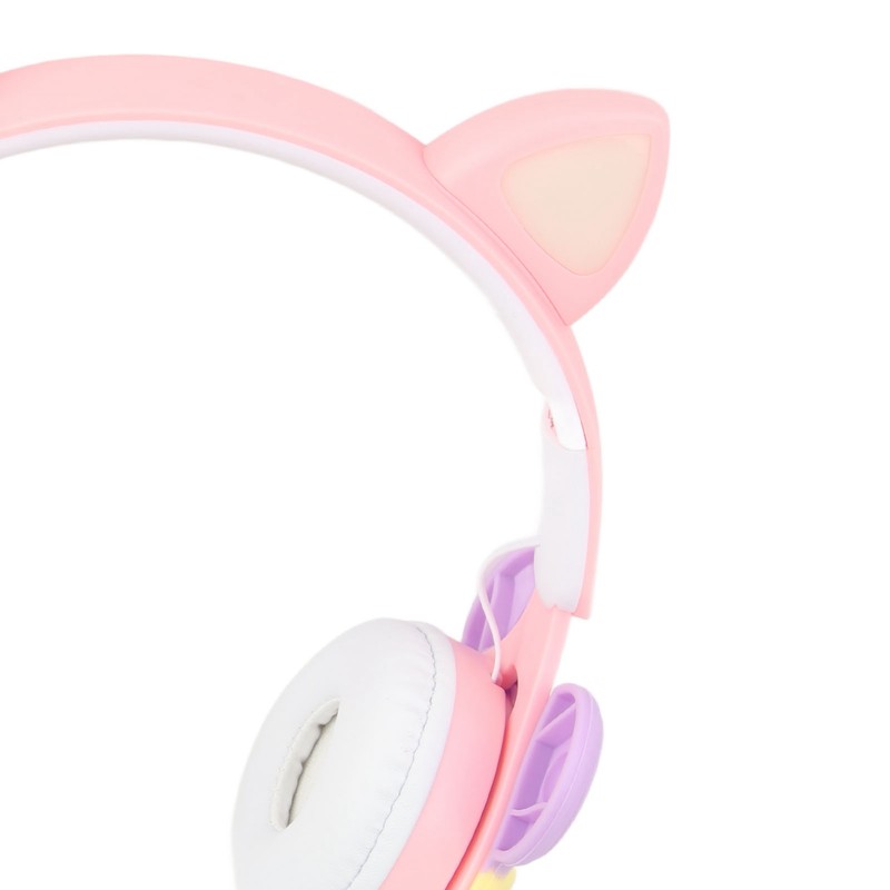 Bluetooth Cat Ear Headphones Fashionable Light Up Wireless Headset for