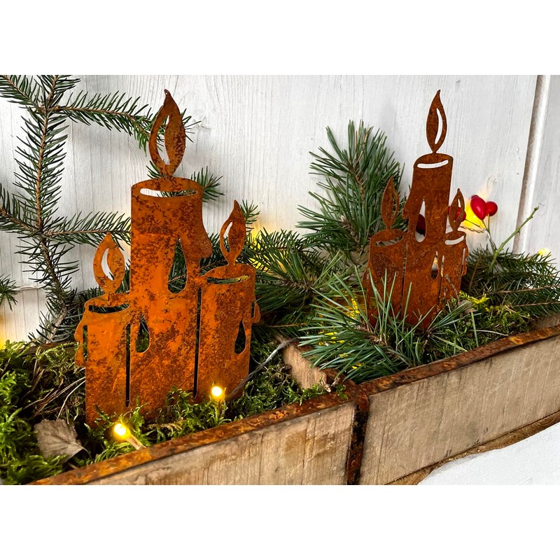 LB H&F Lilienburg Christmas Decoration Rust Metal Weatherproof