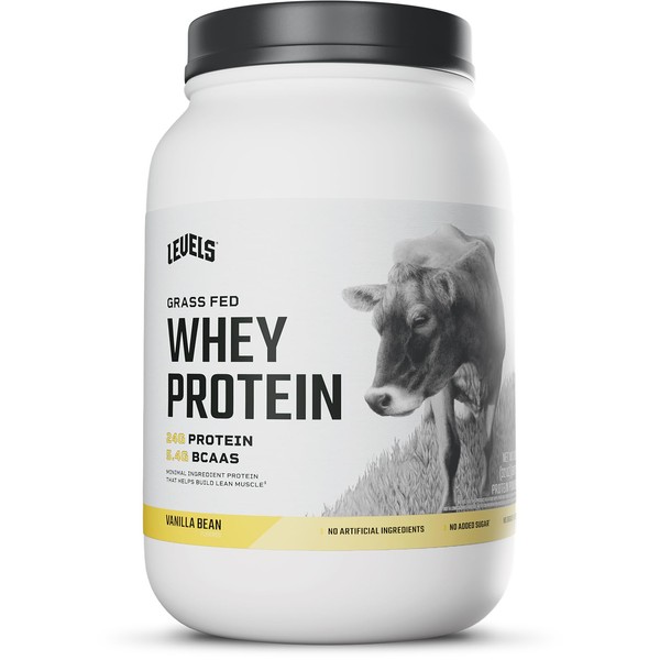 Levels Grass Fed Whey Protein Powder, No Artificials, 24G of