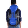 50L Waterproof Bag Camping Climbing Outdoor Travel Hiking Backpack Blue