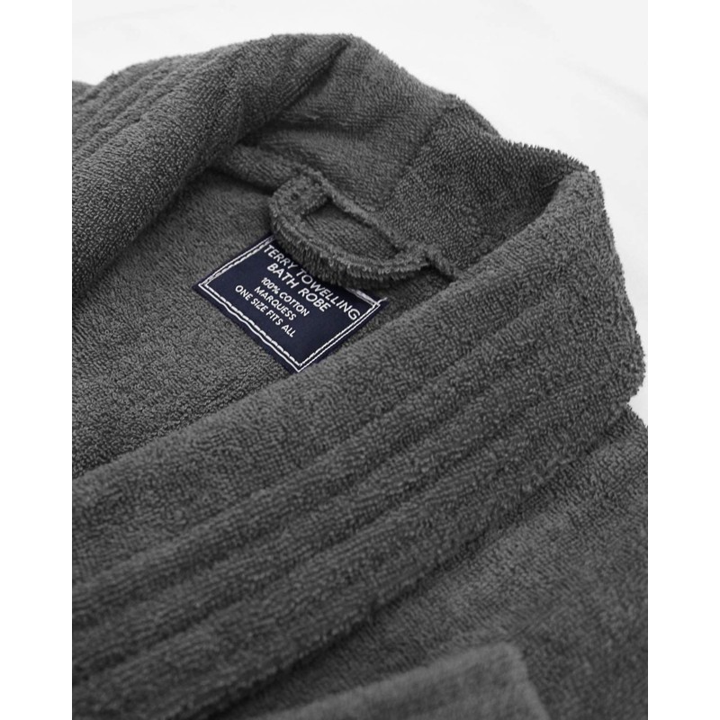 Marquess All-Cotton Bathrobe Thick Plush Cloth Housecoat Terry Toweling for