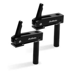 DuBois 51057 MFT Style Hold Down Hold Fast Clamps Woodworking Set, 3/4" (19mm) Bench Dog Hole, Aluminum Quick Clamp and Release, 2 PK