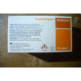 Uni Solve Smith & Nephew 402300 Uni-Solve Box 50 Adhesive Remover Wipes NEW Expires 2025