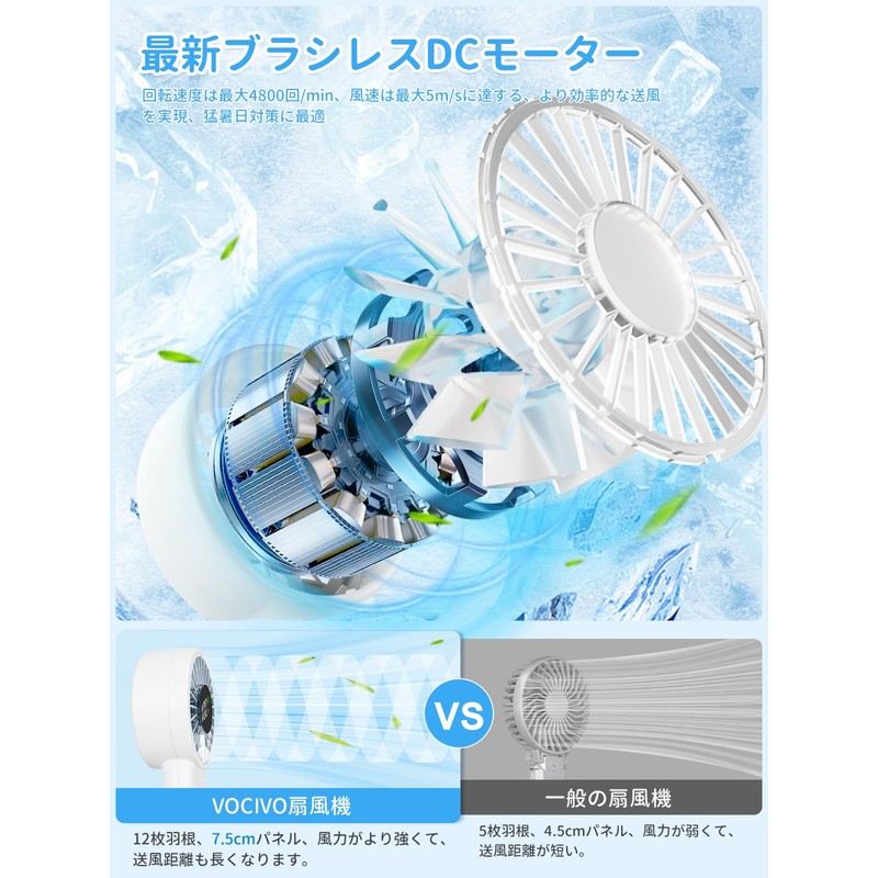Handy Fan Cooling Plate LED Display Portable Fan Handheld Fan