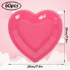 JarThenaAMCS JarThenaAMCS 60Pcs Valentine's Day Paper Plates Heart Shaped Disposable