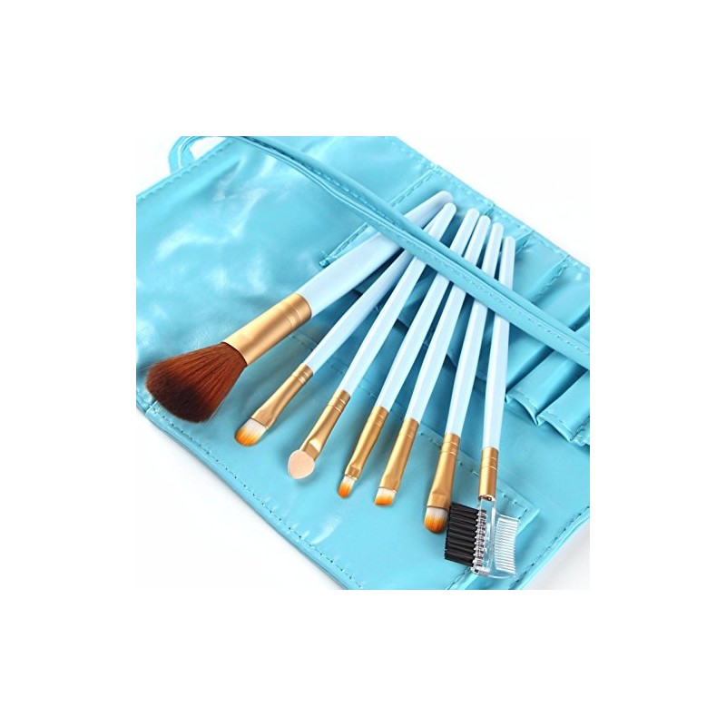 NESA 7 Pcs Make Brush Kit with Sleek Pouch +