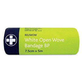 Reliance Medical 500 x 7.5 cm White Reliwow BP Open Wove Bandage - Pack of 12