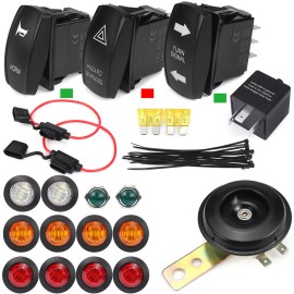 Paddsun Rocker Switch Turn Signal Kit Street Legal Led Light Horn Hazard For RZR UTV ATV