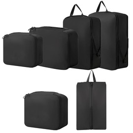 Suitcase Organiser Set 6 Pieces, Suitcase Organiser, Packing Cubes, Piece Packing Cubes for Clothes, Packing Bags for Suitcases, Lightweight Packing Bags for Suitcases, Travel Gadget & Organiser for