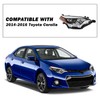 SOCKIR Headlight Assembly Fit for 2014 2015 2016 Toyota Corolla