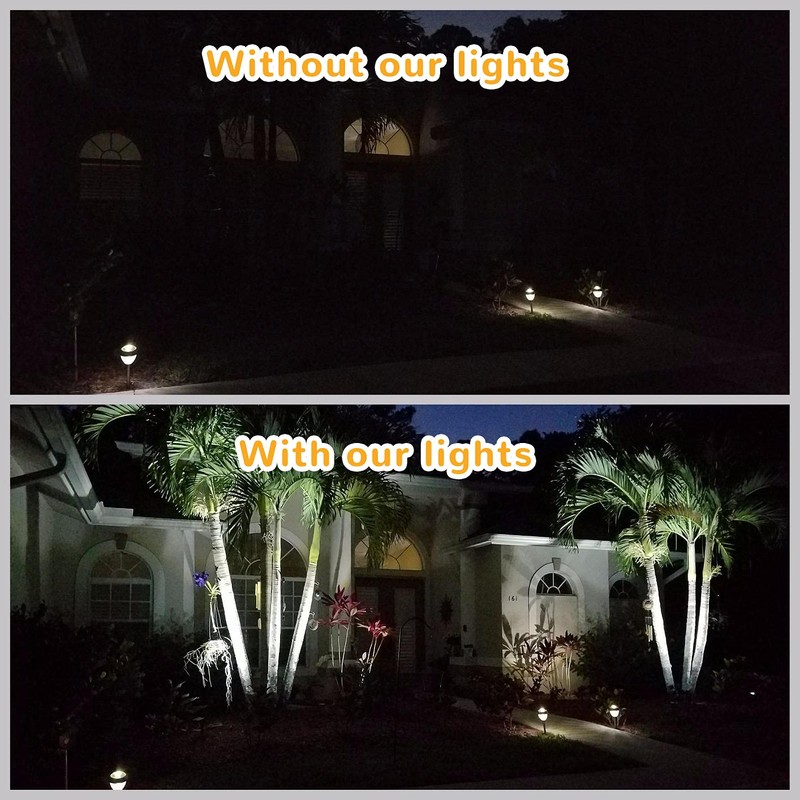 URPOWER Solar Lights Outdoor, 2-in-1 Waterproof Adjustable Solar Spotlights Outdoor