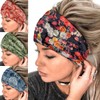 XEF Headbands for Women Bohemian Wide Floral Thick Hair Band