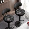 PCSJRKG Dragonfly Bar Stool Covers Floral Print Round Stool Cushion