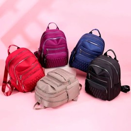 KH Mochila Bolsa Capitonada Dama Mujer 6 Cierres Viaje Escolar