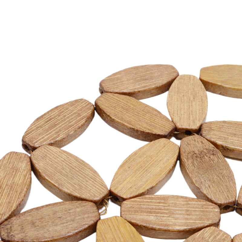 Semetall Wooden Trivets,6pcs Natural Bamboo Trivet Mat,8" Kitchen Wood Hot