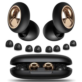 Tapones De Oído Para Dormir Con Cancelación De Ruido, Tapones Suaves De Silicona Para Concierto, Reutilizables Con 8 Puntas, Negro
