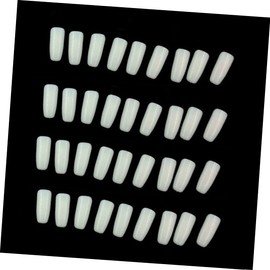 Minkissy 200pcs Nail Tips Display Stand Professional False Nail Tips for Manicure Practice Smooth No Burrs for Salons Beginners Compact Beige