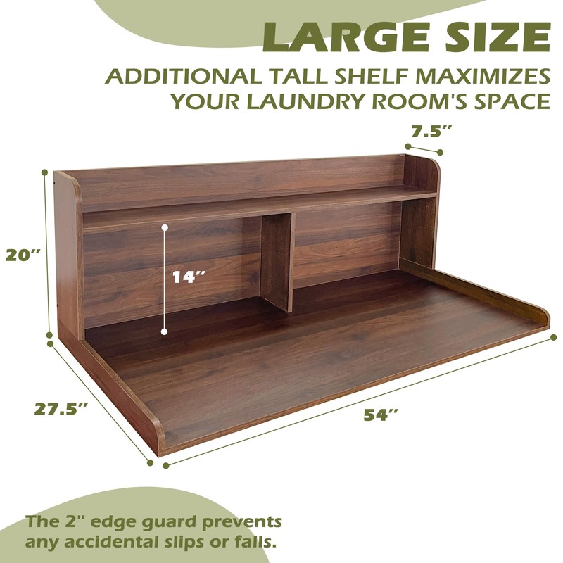 Royxen Laundry Countertop with 20" Shelf Universal Fit, Washer and