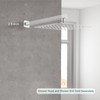 Heyalan Modern 2.5” Square Shower Arm Flange Shower Head Arm
