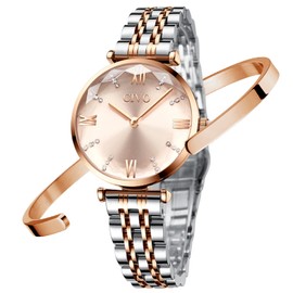 CIVO Womens Watches Analogue Set Designer Stainless Steel Elegant Ladies Watches Waterproof Classic Dress Casual Wrist Watches for Woman Rose Gold
