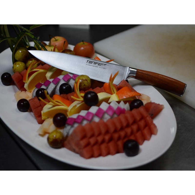 Tonife 8-Inch Chef Knife with 7Cr17MoV High Carbon Stainless Steel