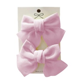 White Fang ZA104 Hair Pin, Hair Ornament, Fabric, Chic Ribbon, Accessories, Girls, Women's, Pink