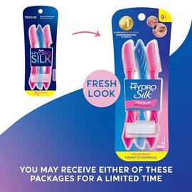 Schick Hydro Silk Touch-Up Multipurpose Exfoliating Dermaplaning Tool with Precision Cover, 9 Count - Producto Original de Alta Calidad, Entrega Rápid
