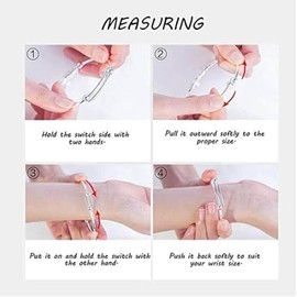 QYAQ Sterling Silver Bracelet For Women,Women 925 Silver Bangle Bracelet Vintage Carve Phoenix Adjustable Bangle Bracelet Ladies Silver Jewellery Birthday Gifts For Sisters Friend Couples Mom