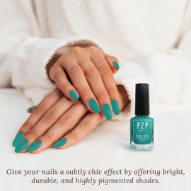 P2P Nails Vegan Neon Nail Gel Polish - Natural Shine Scratch Free Gel Polish - Quick Dry Nail Polish - Smooth Texture Nail Gel in Vibrant Colors - Long Lasting Nail Art (Caribbean Skies)