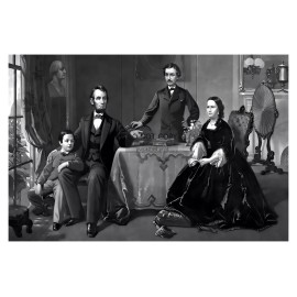 PRESIDENT ABRAHAM LINCOLN AND HIS FAMILY MARY TODD LINCOLN 4X6 PHOTO