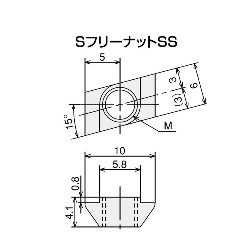 SUS (esuyuuesu) Small Free Nut SS (M4) SFN – FX4 (Pack)