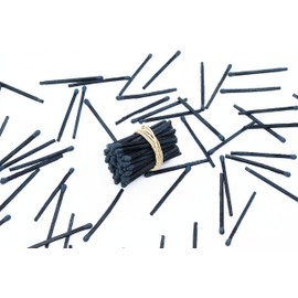 2” Inch Long Wooden Refill Matchsticks with Strike Stickers - Safety Matches Wholesale Bulk Loose by Chandler Studio (Charcoal, 100 Pieces)