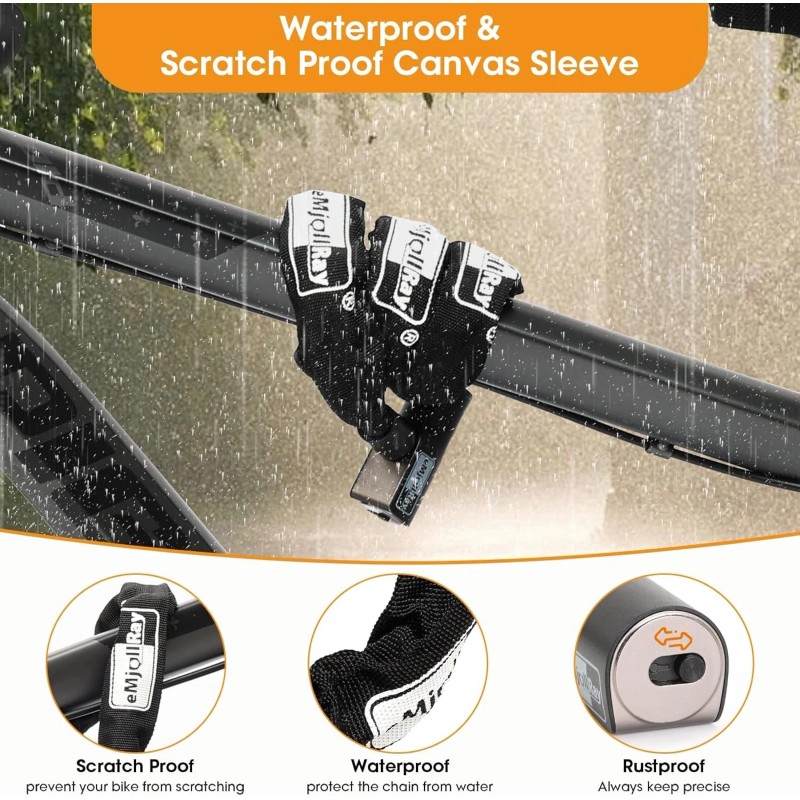 Emjollray E-Scooter Lock,E-Scooter Chain Lock with 2 Keys,2.62 ft Heavy